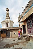 Ladakh - The big chorten of the Lakhang of the Shey Palace